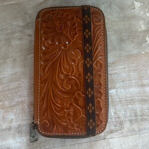 Patricia Nash Brown Embossed Wallet